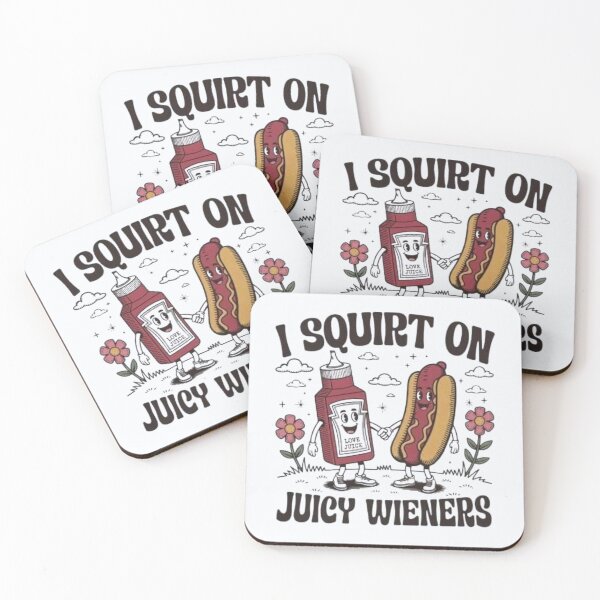 Item preview, Funny Ketchup & Hotdog Graphic – “I Squirt on Juice Weiners” Apparel & Home Decor designed and sold by Compass and a Camera.