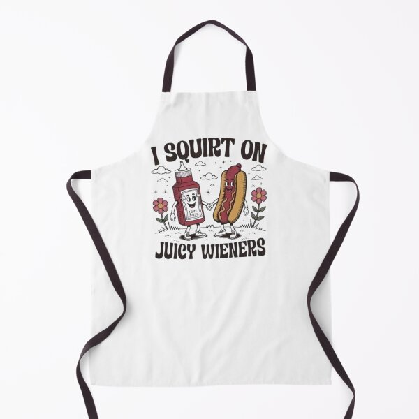 Item preview, Funny Ketchup & Hotdog Graphic – “I Squirt on Juice Weiners” Apparel & Home Decor designed and sold by Compass and a Camera.