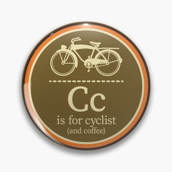 Artikelvorschau, "C" steht für Radfahrer und Kaffee entworfen und verkauft von Spokelore.