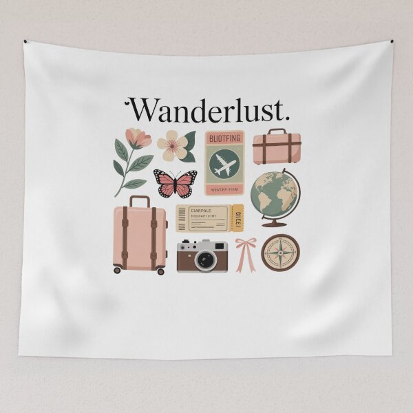 Item preview, Wanderlust Aesthetic Travel Collage - Vintage Traveler Vibe designed and sold by MS Pod Studio.