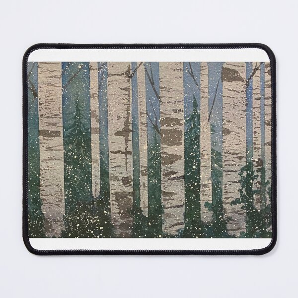 Item preview, Birch in Winter designed and sold by Lisa Neuman Watercolors.