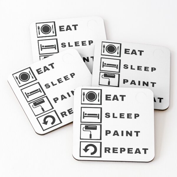Item preview, EAT SLEEP PAINT REPEAT designed and sold by TriForceDesign.