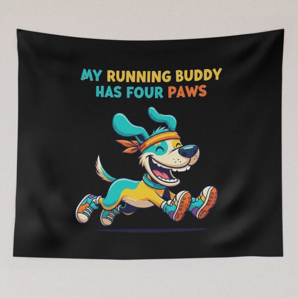 Item preview, Running Buddy Dog Design, Funny Canine Runner with Shoes and Headband Gift designed and sold by Design_Your_Day.