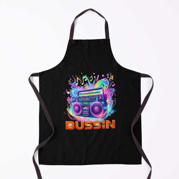Item preview, BUSSIN' Neon Boombox | 80s Synthwave Music Sticker | Retro Hip Hop Graphic designed and sold by Jaani-T.