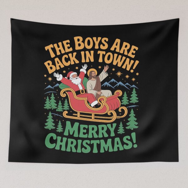 Item preview, The Boys Are Back in Town Merry Xmas Women Men Kid designed and sold by Clairenity Studio.