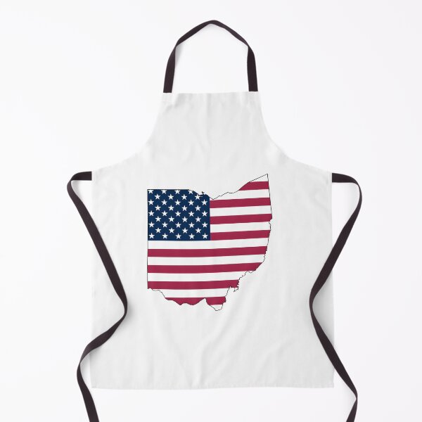 Item preview, Ohio USA Flag Silhouette – Stars and Stripes State Outline designed and sold by Paper Drip.