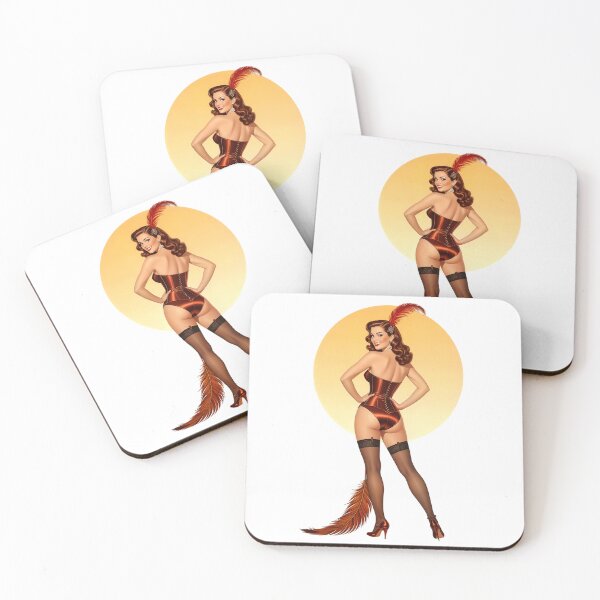 Item preview, Thanksgiving Turkey Pinup — Vintage Burlesque Backward Glance Showgirl Art designed and sold by Lightning-Lace.