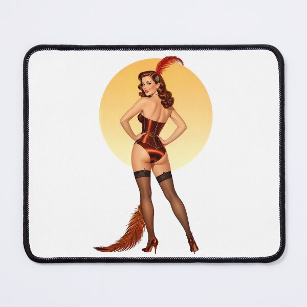 Item preview, Thanksgiving Turkey Pinup — Vintage Burlesque Backward Glance Showgirl Art designed and sold by Lightning-Lace.