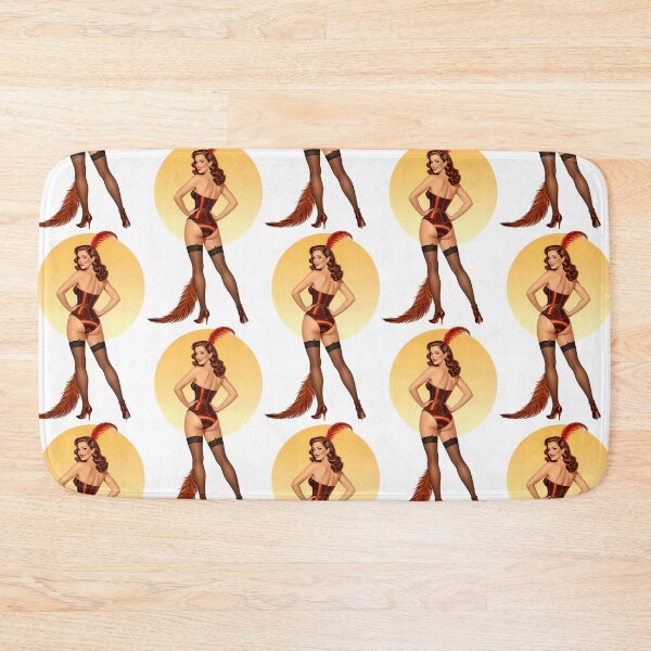 Item preview, Thanksgiving Turkey Pinup — Vintage Burlesque Backward Glance Showgirl Art designed and sold by Lightning-Lace.