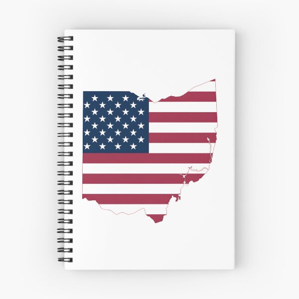 Item preview, Ohio USA Flag Silhouette – Stars and Stripes State Outline designed and sold by Paper Drip.
