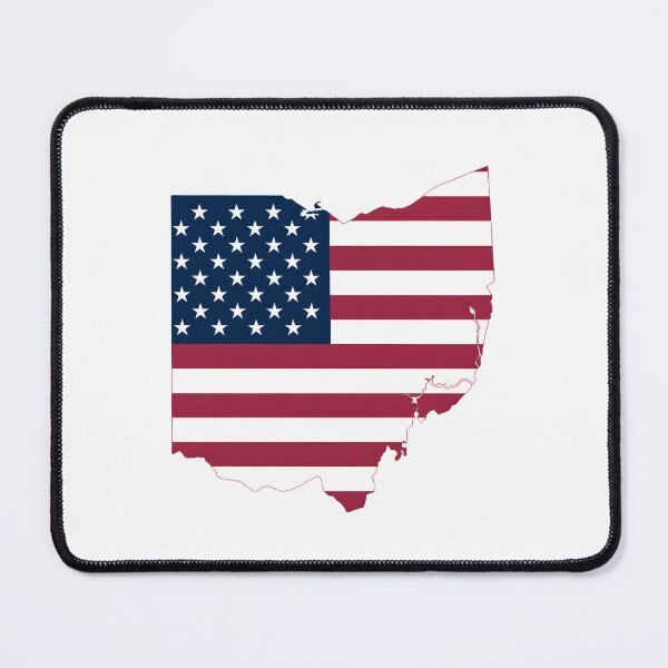 Item preview, Ohio USA Flag Silhouette – Stars and Stripes State Outline designed and sold by Paper Drip.