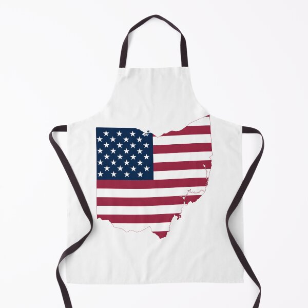 Item preview, Ohio USA Flag Silhouette – Stars and Stripes State Outline designed and sold by Paper Drip.