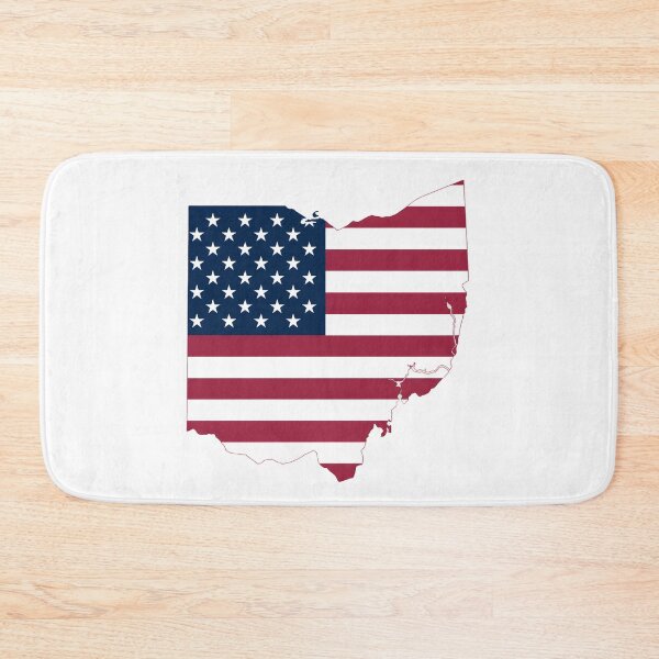 Item preview, Ohio USA Flag Silhouette – Stars and Stripes State Outline designed and sold by Paper Drip.