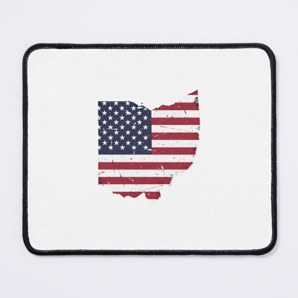 Item preview, Ohio Stars & Stripes State Silhouette – Distressed Americana designed and sold by Paper Drip.