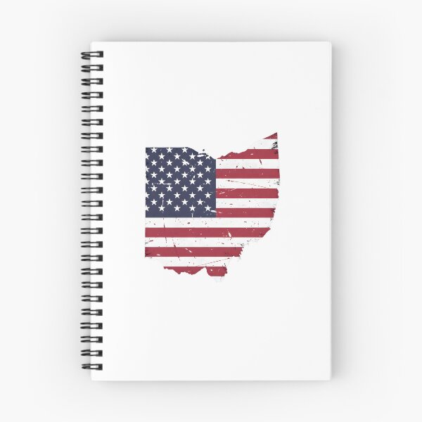Item preview, Ohio Stars & Stripes State Silhouette – Distressed Americana designed and sold by Paper Drip.