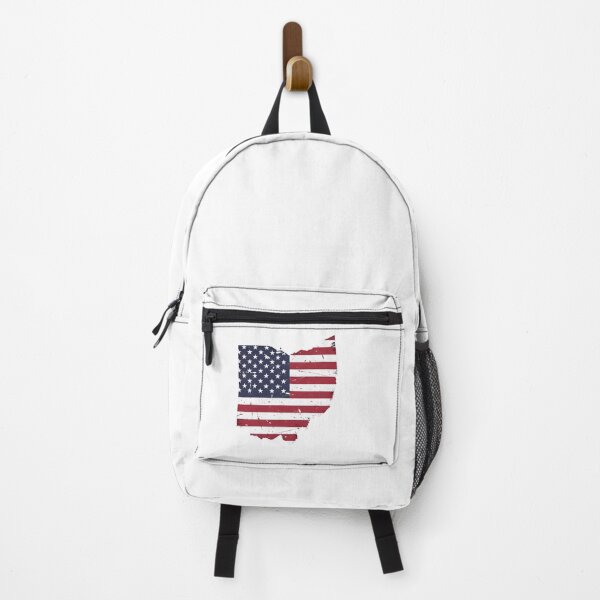 Item preview, Ohio Stars & Stripes State Silhouette – Distressed Americana designed and sold by Paper Drip.