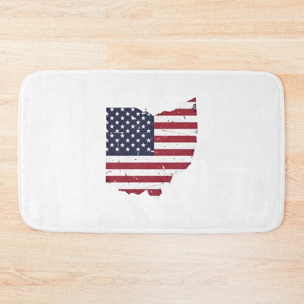 Item preview, Ohio Stars & Stripes State Silhouette – Distressed Americana designed and sold by Paper Drip.