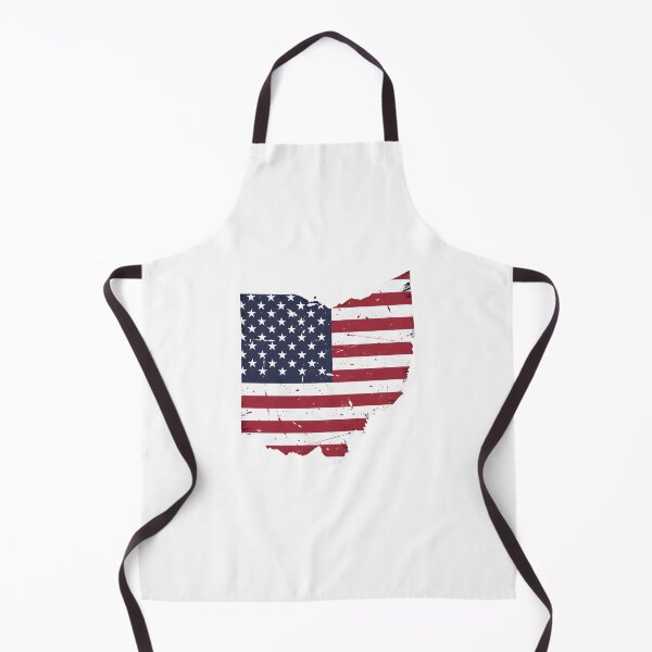 Item preview, Ohio Stars & Stripes State Silhouette – Distressed Americana designed and sold by Paper Drip.