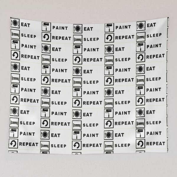 Item preview, eat, sleep, paint icon repeat designed and sold by TriForceDesign.