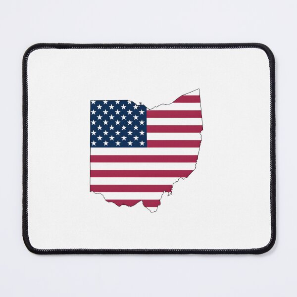 Item preview, Ohio Stars & Stripes State Silhouette – Distressed Americana designed and sold by Paper Drip.