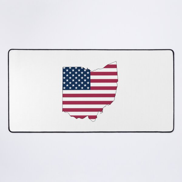 Item preview, Ohio Stars & Stripes State Silhouette – Distressed Americana designed and sold by Paper Drip.