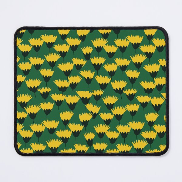 Item preview, Retro Danish Modern Yellow & Green Floral designed and sold by RetroMaggie.