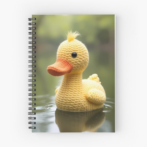 Item preview, Crocheted yellow duck in calm water designed and sold by Mianku | Für das Leben.