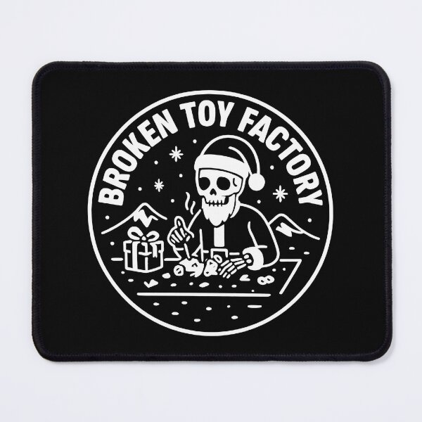 Item preview, Broken Toy Factory – Skeleton Santa Dark Xmas Badge designed and sold by Tattee.