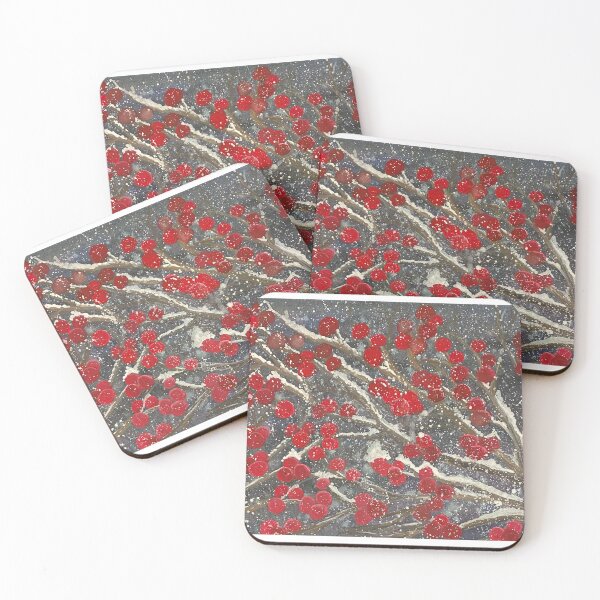 Item preview, Berries in Snow designed and sold by Lisa Neuman Watercolors.