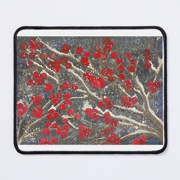 Item preview, Berries in Snow designed and sold by Lisa Neuman Watercolors.
