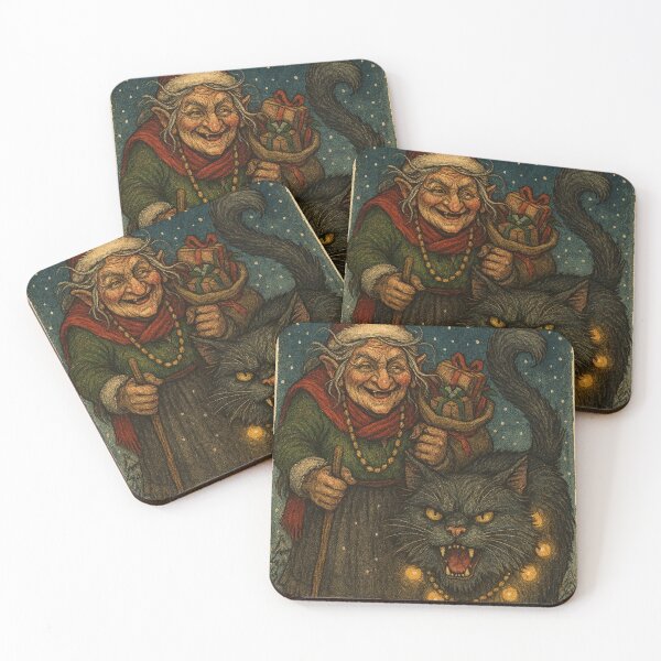 Item preview, Grýla and Yule Cat | Dark Icelandic Folklore Digital Illustration (Christmas Edition) designed and sold by AIfolklore.