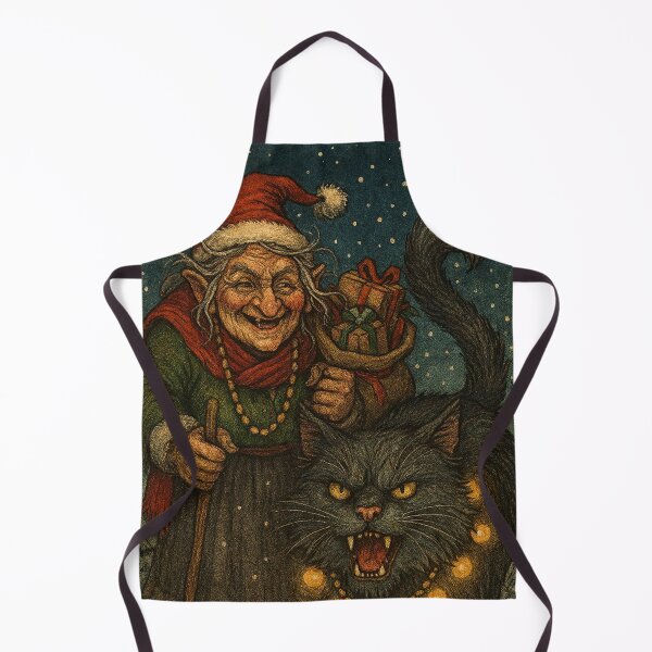 Item preview, Grýla and Yule Cat | Dark Icelandic Folklore Digital Illustration (Christmas Edition) designed and sold by AIfolklore.