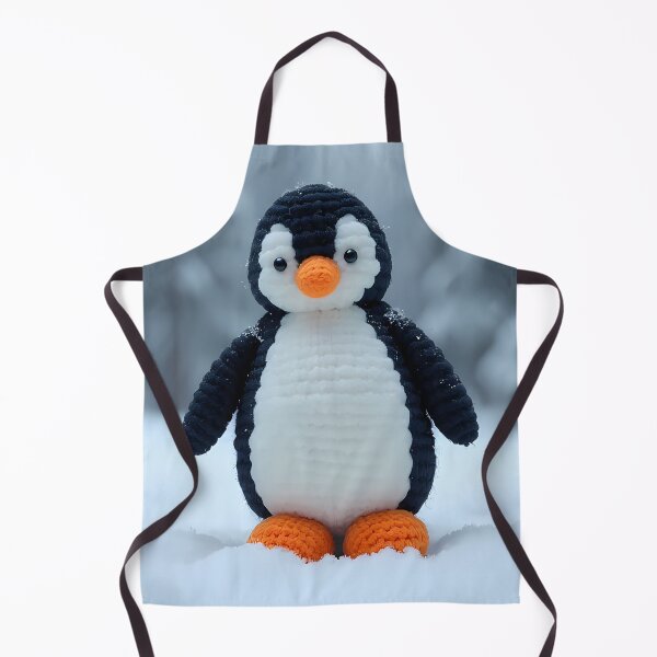 Item preview, Crocheted penguin in a snowy winter forest designed and sold by Mianku | Für das Leben.