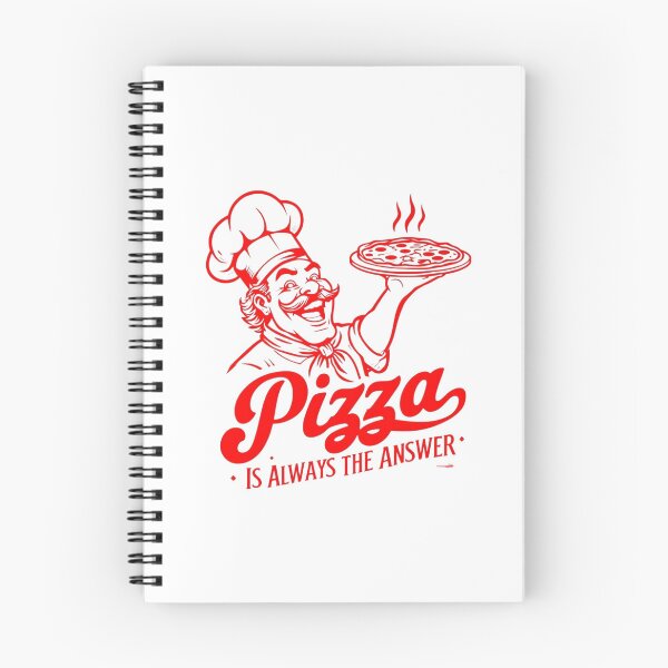 Artikelvorschau, Retro-Pizzakoch-Maskottchen – Foodie-Zitat „Pizza ist immer die Antwort“ (Grafik) entworfen und verkauft von Colorful-Garden.