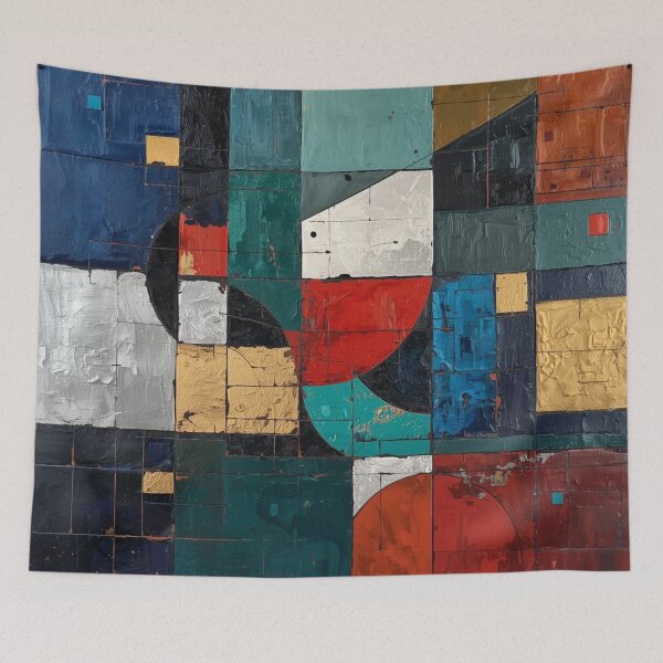 Item preview, Textured Geometric Cubist Color Block designed and sold by Harmonic_Layers.