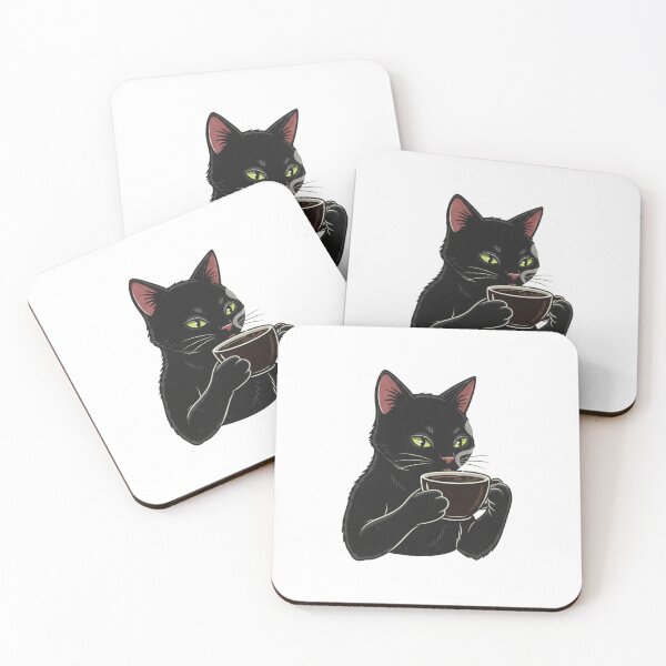 Item preview, Mystical Black Cat Coffee T-Shirt | Gothic Cat Morning Mood Caffeine Fix Gift designed and sold by BeanNTee.