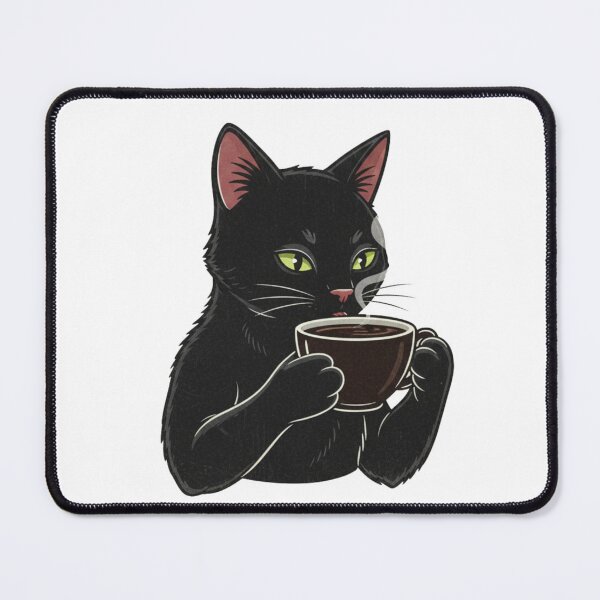 Item preview, Mystical Black Cat Coffee T-Shirt | Gothic Cat Morning Mood Caffeine Fix Gift designed and sold by BeanNTee.