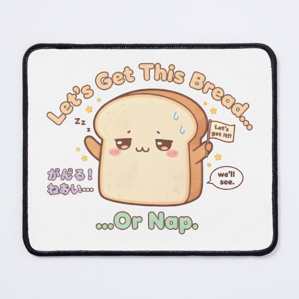 Item preview, Let’s Get This Bread – Funny Kawaii Bread Pun Cute Chibi Design designed and sold by Snackwear Apparel.