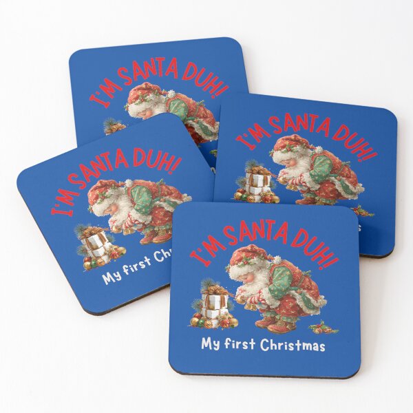 Item preview, My First Christmas Baby Santa Duh Vintage Cute Holiday Design designed and sold by DigitalArtByNow.