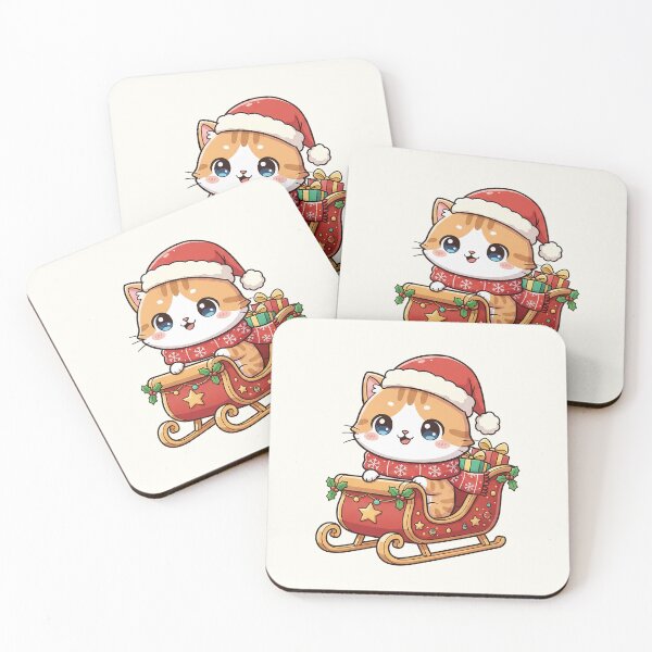 Item preview, Cute Sleigh Cat designed and sold by HoopeStylee.