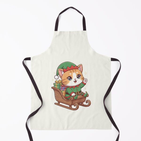Item preview, Cute Elf Sleigh Cat designed and sold by HoopeStylee.