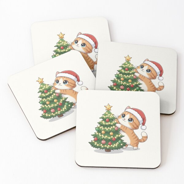 Item preview, Santa Cat Tops the Tree designed and sold by HoopeStylee.