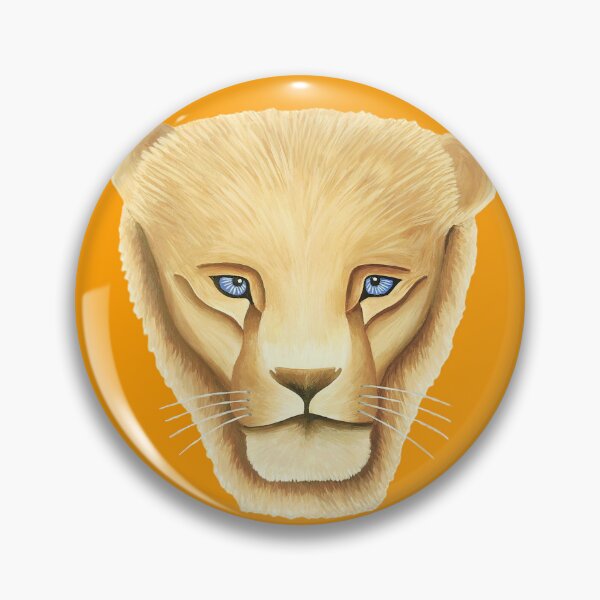 Item preview, Lion head portrait design dark mustard background big cat unique gift present designed and sold by Arniesart85.
