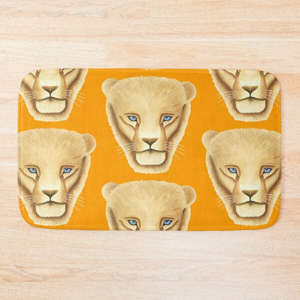 Item preview, Lion head portrait design dark mustard background big cat unique gift present designed and sold by Arniesart85.