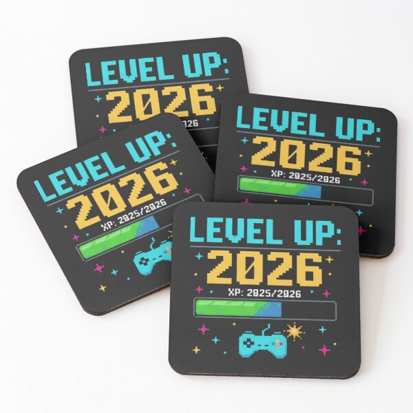 Item preview, Level Up 2026  Gamer New Year XP Bar designed and sold by Ditstyle.