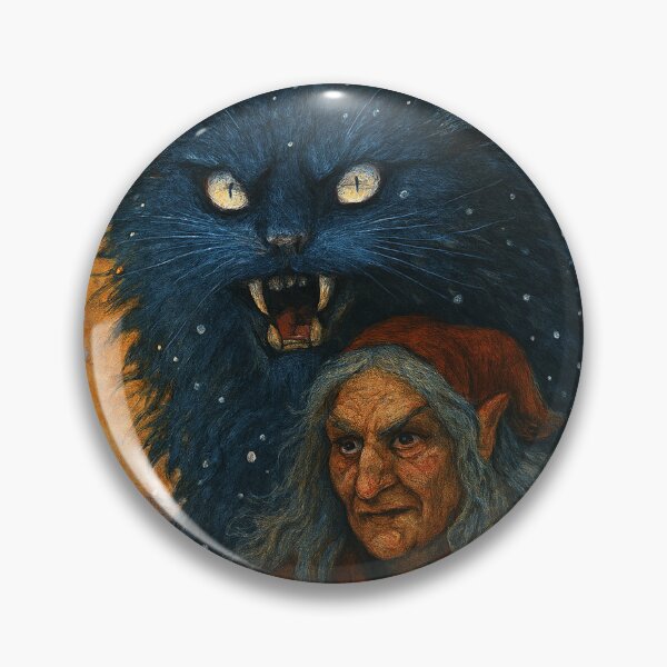 Item preview, Grýla and Yule Cat | Dark Icelandic Folklore Digital Painting (Christmas Edition) designed and sold by AIfolklore.