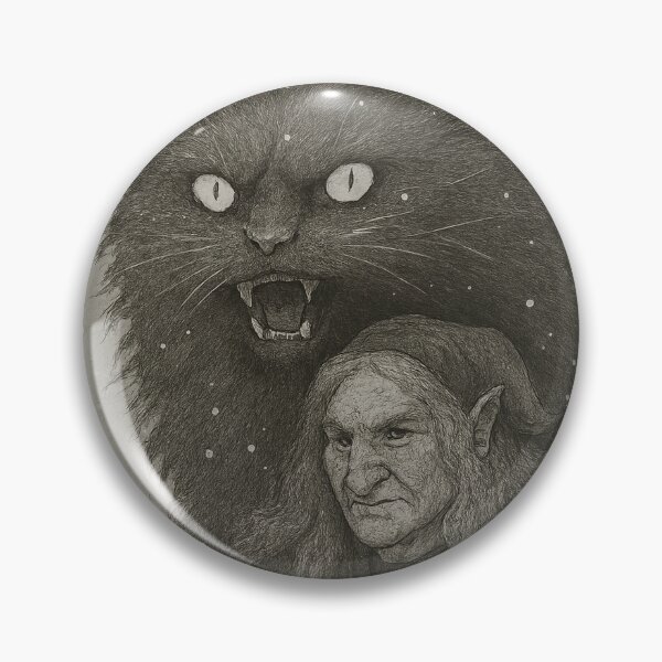 Item preview, Grýla and Yule Cat | Dark Icelandic Folklore Digital Painting (Christmas Monochrome Edition) designed and sold by AIfolklore.