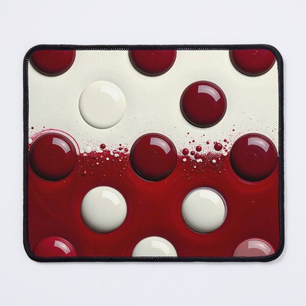 Item preview, Retro Resin Polka Split: Cherry Red and Cream Enamel designed and sold by SimpleMint.