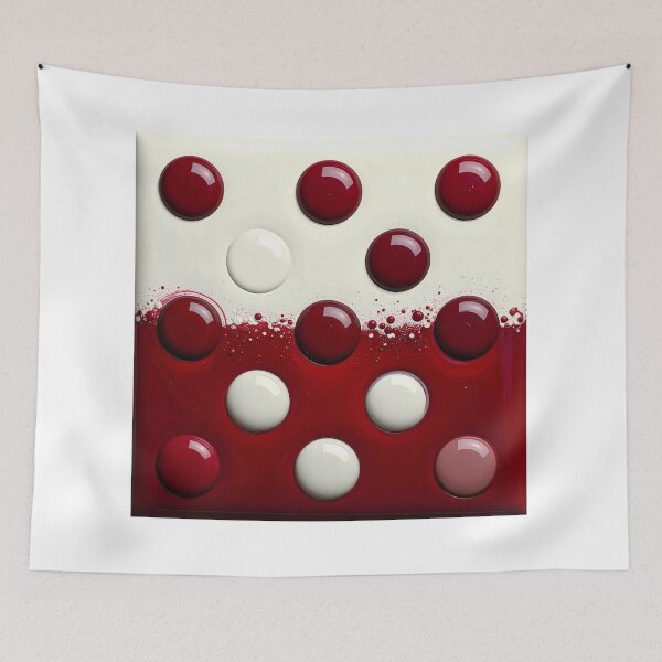 Item preview, Retro Resin Polka Split: Cherry Red and Cream Enamel designed and sold by SimpleMint.
