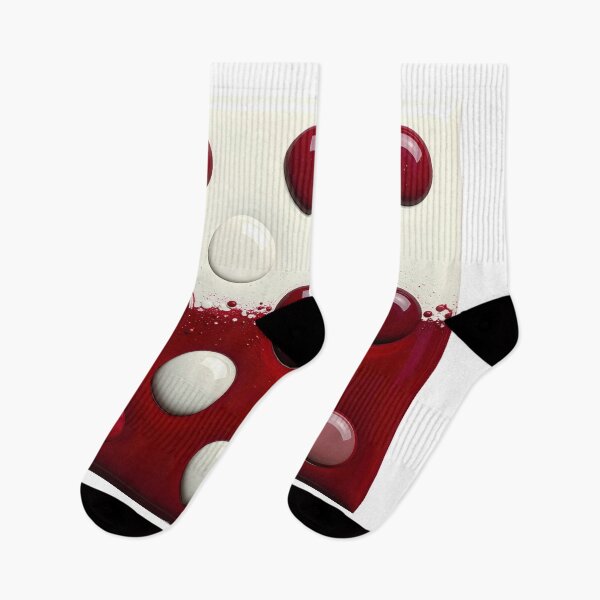 Item preview, Retro Resin Polka Split: Cherry Red and Cream Enamel designed and sold by SimpleMint.
